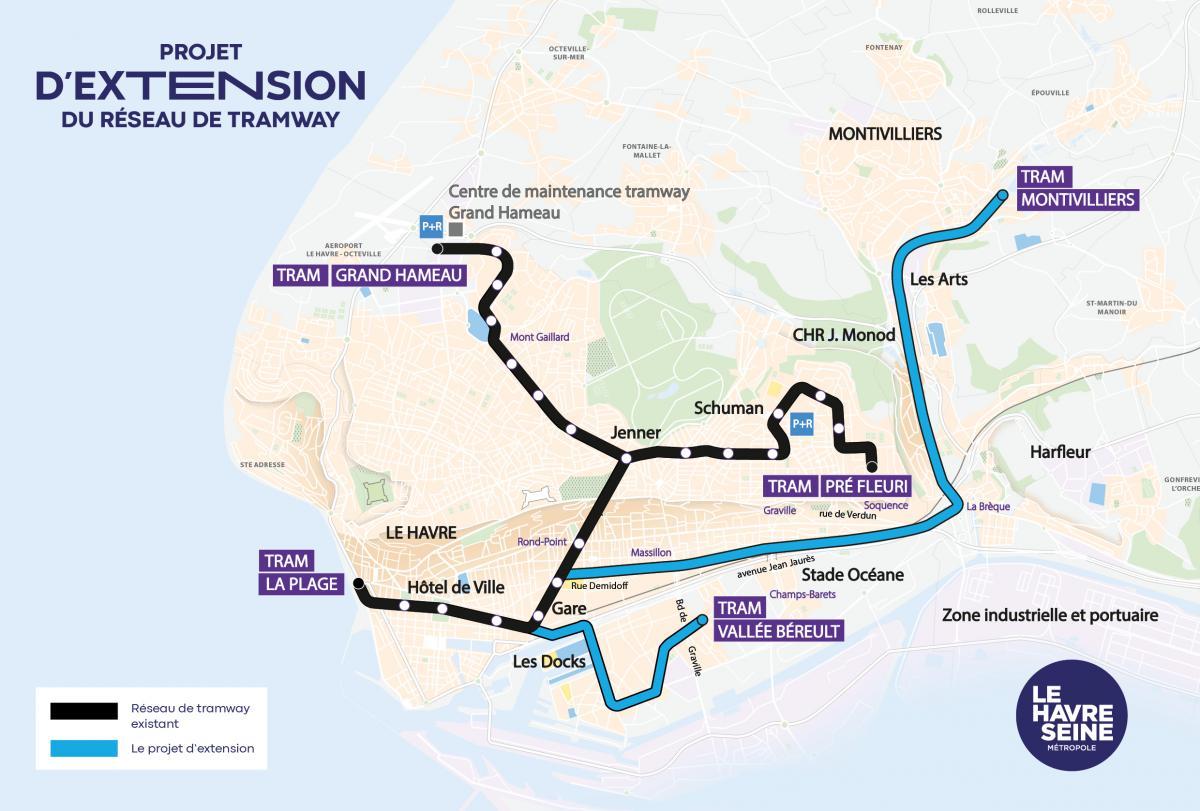 Le projet d'extension du Tramway